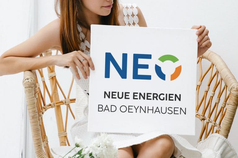 Neue Energien Bad Oeynhausen · Logo-Entwicklung · Corporate Design · Grafikstudio Carreira · Susi Carreira · Werbeagentur Bad Oeynhausen · Minden · Bünde