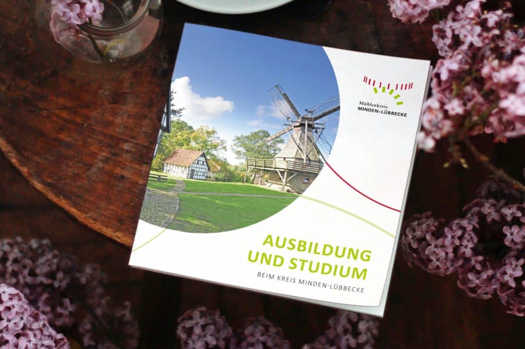 Kreis Minden-Lübbecke · Broschüre Ausbildung & Studium · Grafikstudio Carreira · Susi Carreira · Werbeagentur Bad Oeynhausen · Minden · Bünde